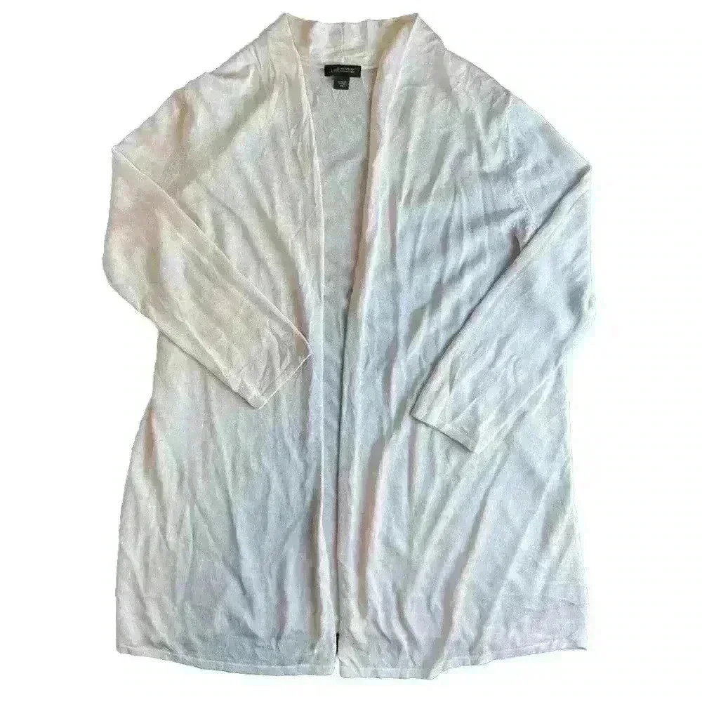 J Jill Wearever Cardigan Sweater Womens Size XS Pink Lightweight Sheer Duster